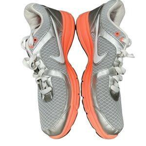 Nike Silver and Orange Athletic Shoes for Running